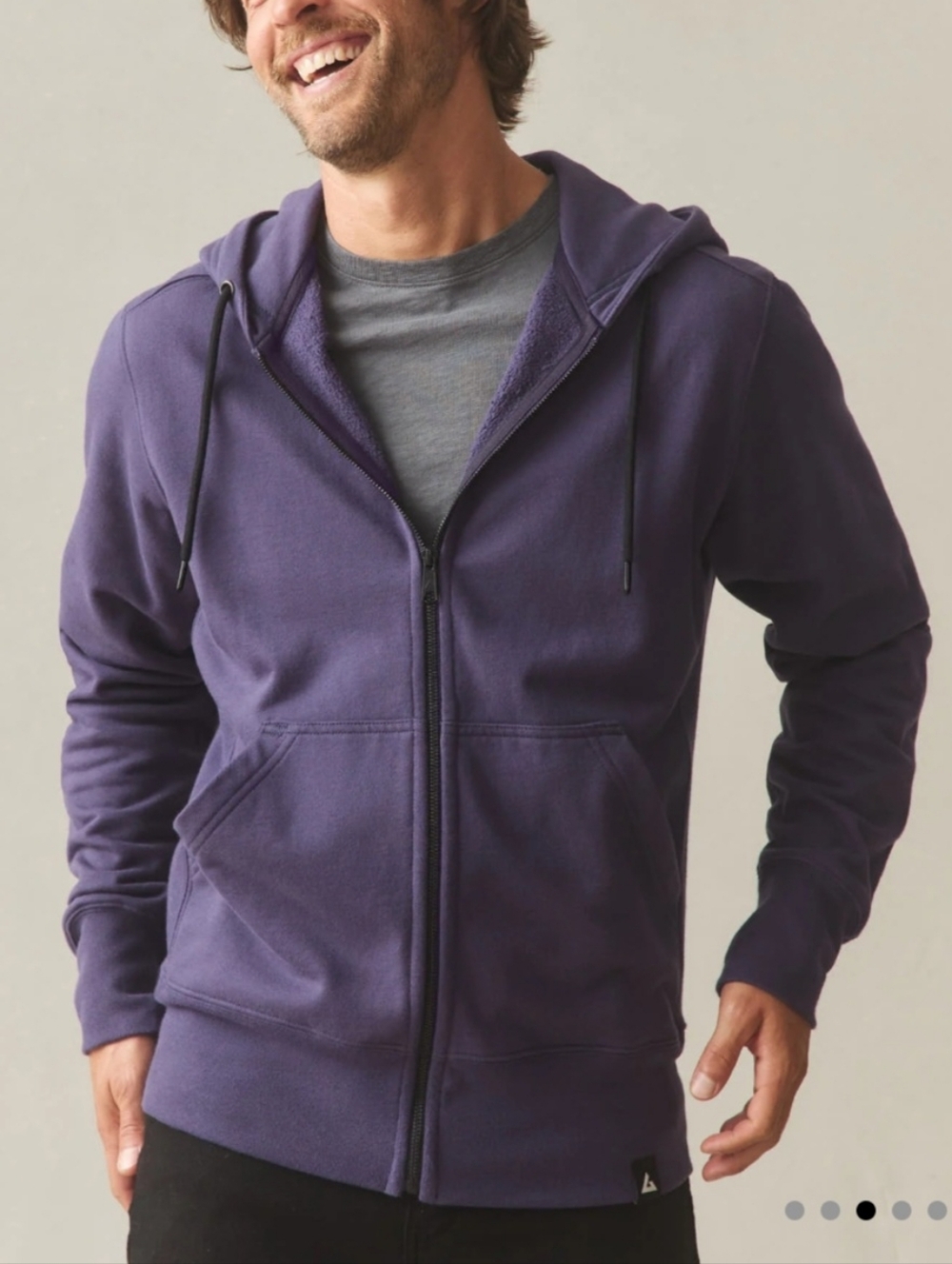 American Giant Men's Medium Purple Relaxed Heavyweight Hoodie Sweatshirt NWOT